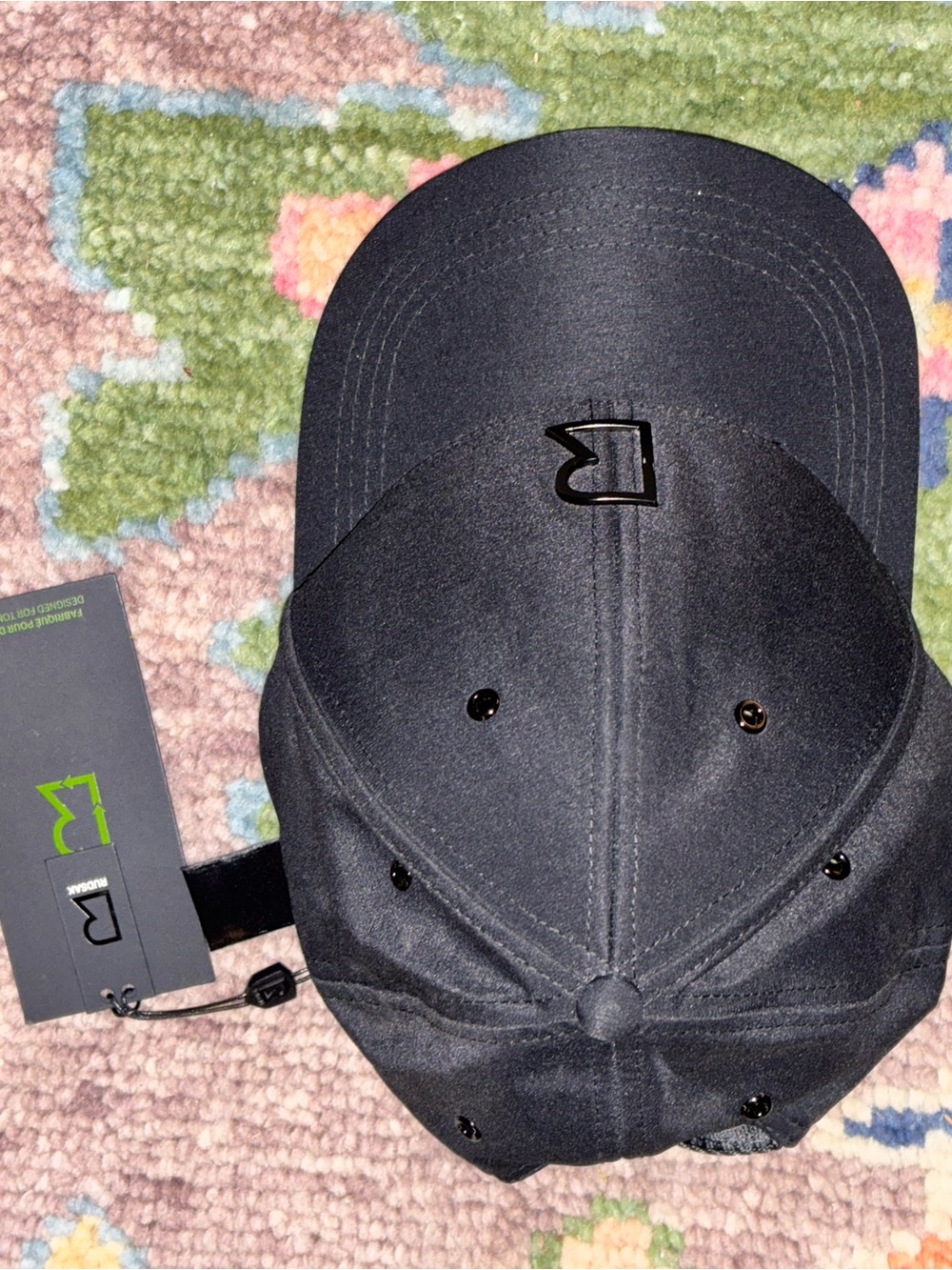 RUDSAK Arsene Black Embroidered Logo Baseball Cap